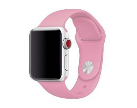 Ремешок силиконовый для Apple Watch 42-44 мм цвет розовый (размер ML)