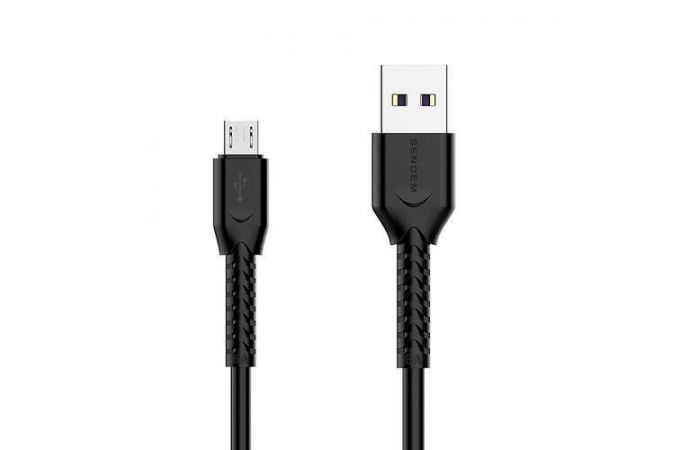 Кабель USB - MicroUSB SENDEM T8 6A (черный) 1м