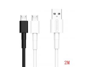 Кабель USB - MicroUSB SENDEM M67, 3A (черный, белый) 2м