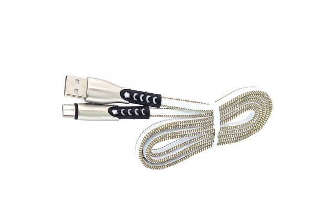 Кабель USB - MicroUSB Орбита OT-SMM46 2.4A (бело-серый) 1м