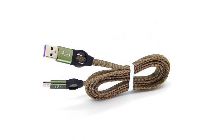 Кабель USB - MicroUSB Орбита OT-SMM44 2.4A (зеленый) 1м