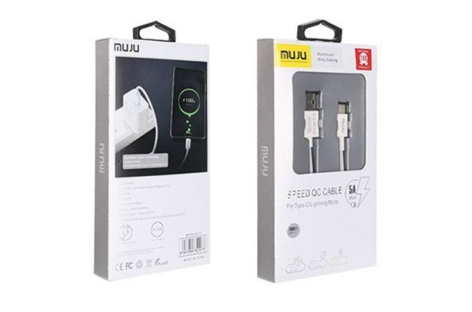 Кабель USB - MicroUSB MUJU MJ-78, 5A (белый) 1м