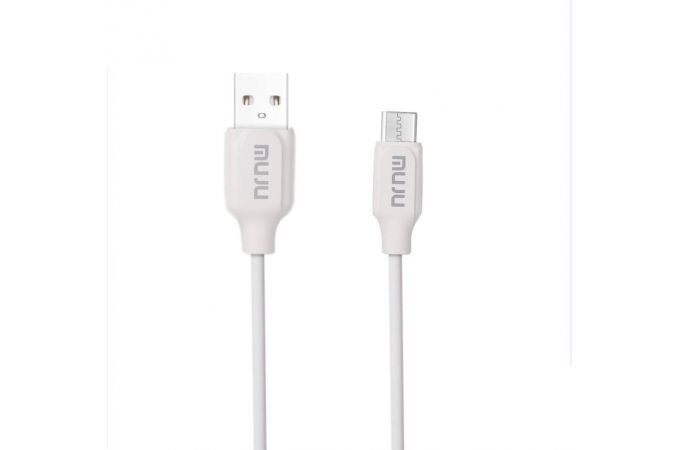 Кабель USB - MicroUSB MUJU MJ-77, 3A (белый) 1м