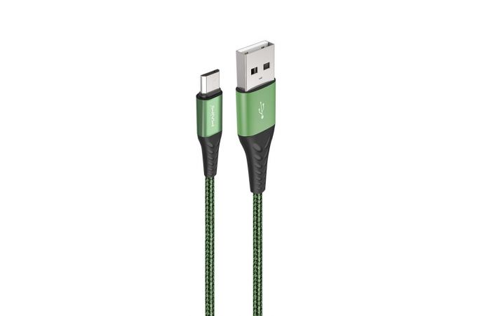 Кабель USB - MicroUSB MAIMi X33 5A (зеленый) 1м
