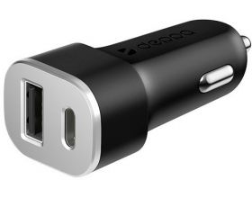 Автомобильное зарядное устройство АЗУ Deppa (11288) USB + USB-C 4,8А (черный)