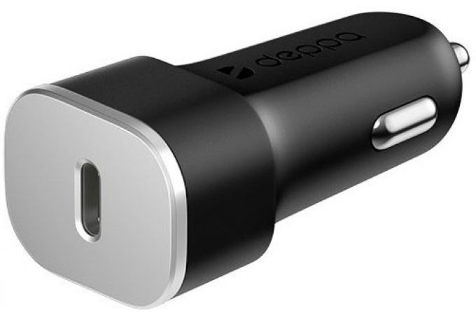 Автомобильное зарядное устройство АЗУ Deppa (11289) USB-C, Power Delivery, 18Вт, (черный)