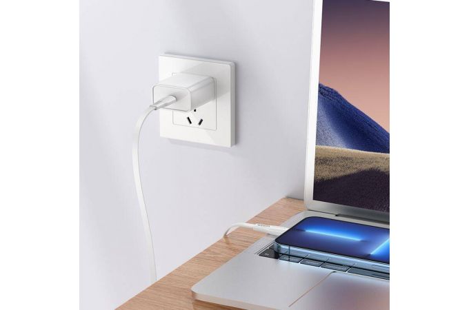 Кабель USB Type-C - Lightning BOROFONE BX85 (белый) 1м
