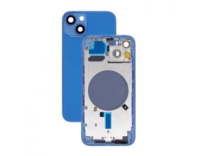 Корпус для iPhone 13 mini (Blue/ синий) CE (литое стекло + магнит) Премиум