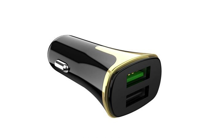 Автомобильное зарядное устройство АЗУ 2USB HOCO Z31 Universe double port QC3.0 (черный)