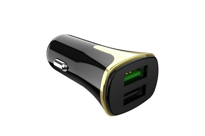 Автомобильное зарядное устройство АЗУ 2USB HOCO Z31 Universe double port QC3.0 (черный)