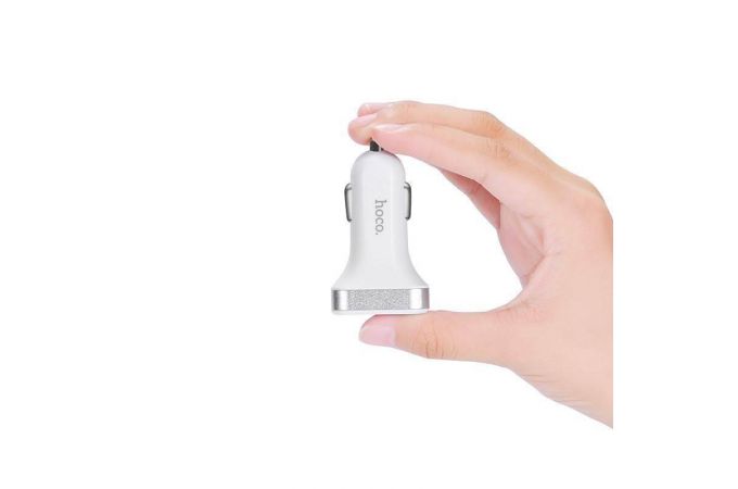 Автомобильное зарядное устройство АЗУ 2USB HOCO Z3 5V/9V Fast Charging с контролем напряжения бортов (белый)