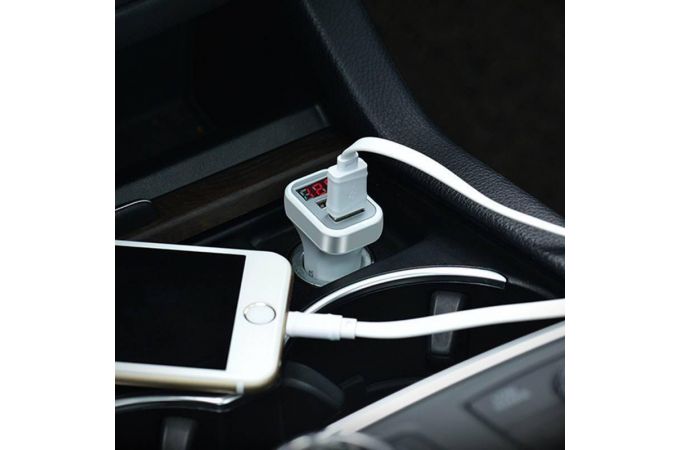 Автомобильное зарядное устройство АЗУ 2USB HOCO Z3 5V/9V Fast Charging с контролем напряжения бортов (белый)