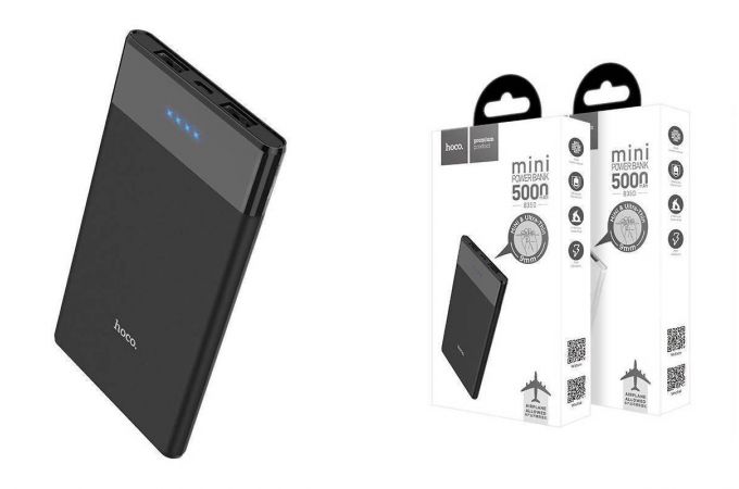 Универсальный дополнительный аккумулятор Power Bank HOCO B35D (5000 mAh) (черный)