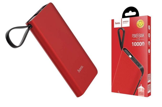 Универсальный дополнительный аккумулятор Power Bank HOCO J25 (10000 mAh) (красный)