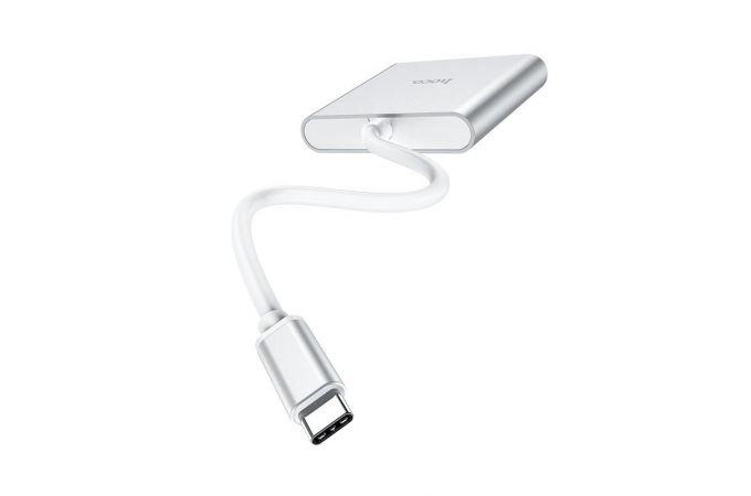 Разветвитель USB HUB Type-C (M) --> HDMI (F) + USB3.0 (F) + Type-C PD (F) HOCO HB14