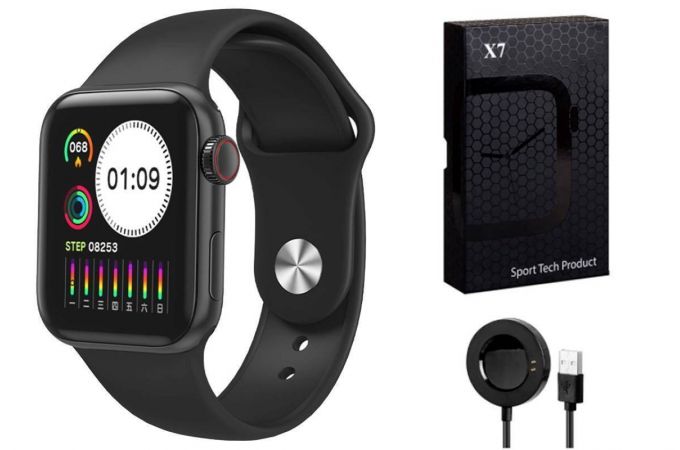 Смарт часы X7 44 mm черные