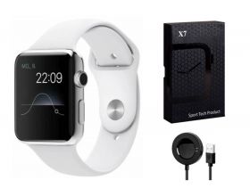 Смарт часы X7 44 mm белые