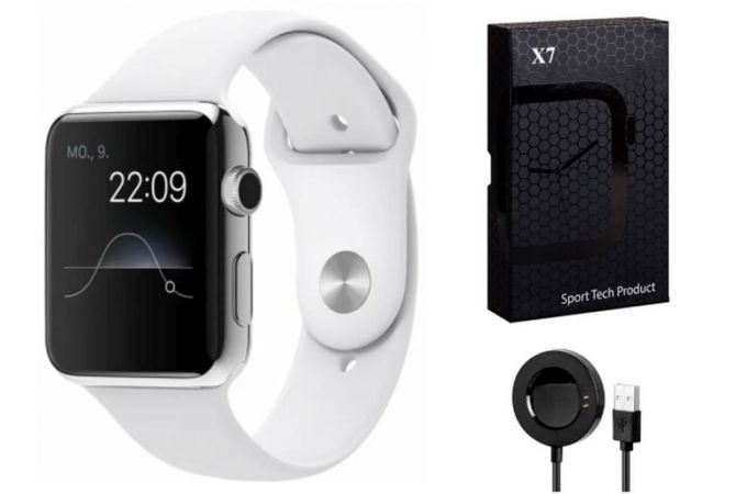 Смарт часы X7 44 mm белые