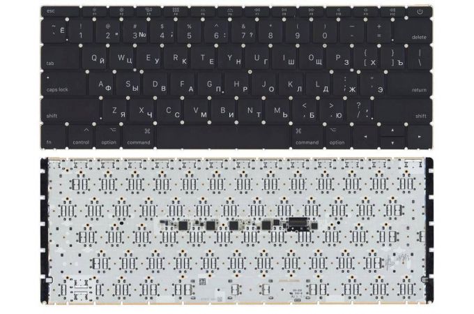 Клавиатура для ноутбука MacBook 12" A1534 2015+ Small Enter черная