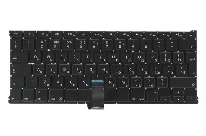 Клавиатура для ноутбука MacBook A1369 2011+  черная с подсветкой, большой ENTER