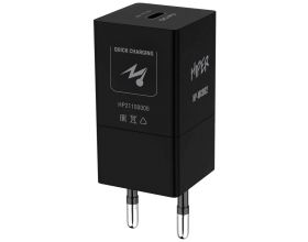 Сетевое зарядное устройство Hiper (HP-WC002) USB-C 25Вт PD/QC (черный)