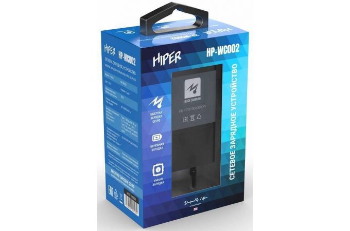 Сетевое зарядное устройство Hiper (HP-WC002) USB-C 25Вт PD/QC (черный)