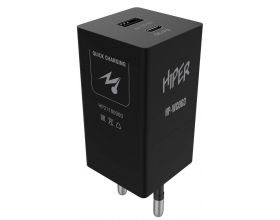 Сетевое зарядное устройство Hiper (HP-WC003) USB A + USB-C 20Вт PD/QC (черный)