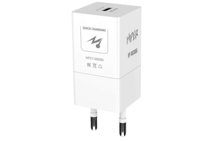 Сетевое зарядное устройство Hiper (HP-WC006) USB-C 25Вт PD/QC (белый)