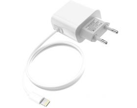 Сетевое зарядное устройство 2USB Maxvi (CHL-242L) Apple 8-pin 2,4A (белый)