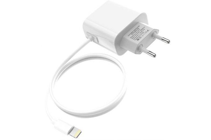 Сетевое зарядное устройство 2USB Maxvi (CHL-242L) Apple 8-pin 2,4A (белый)