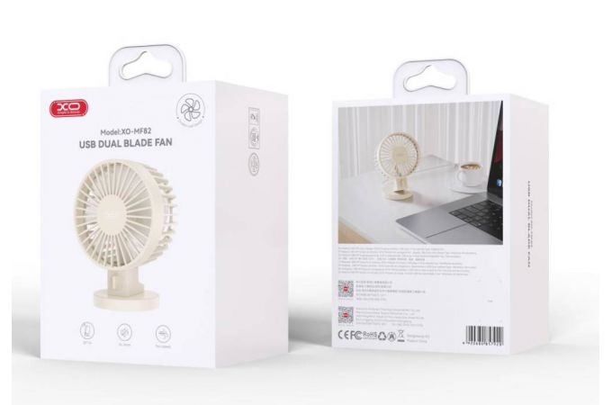 Вентилятор XO MF82 Desktop USB Dual Blade Fan Beige