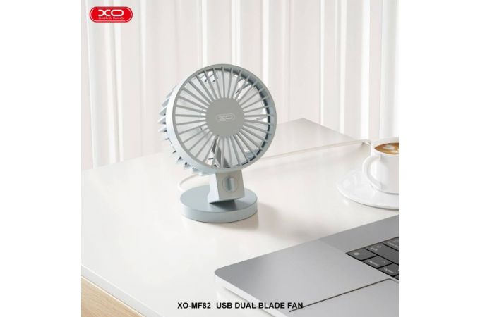 Вентилятор XO MF82 Desktop USB Dual Blade Fan Blue