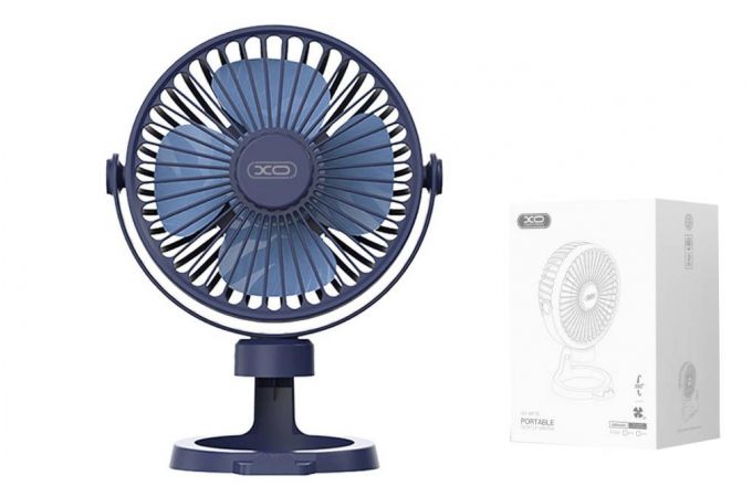 Вентилятор XO MF78 4-inch desktop/bracket adjustable angle fan 1200mAh Blue