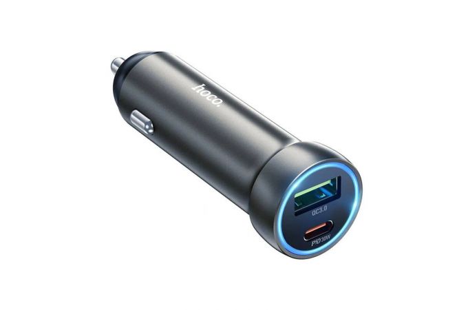 Автомобильное зарядное устройство АЗУ 2USB HOCO Z54 Prosperous (серый)
