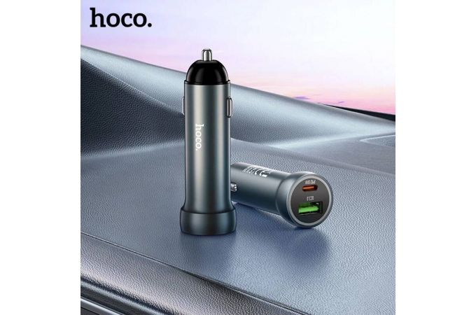 Автомобильное зарядное устройство АЗУ 2USB HOCO Z54 Prosperous (серый)