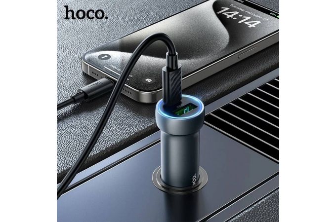 Автомобильное зарядное устройство АЗУ 2USB HOCO Z54 Prosperous (серый)