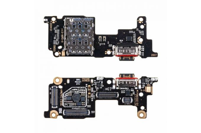 Шлейф для Xiaomi 12T (22071212AG)/ 12T Pro (MZB0CE5RU) с разъемом зарядки + Sim (плата) HQ