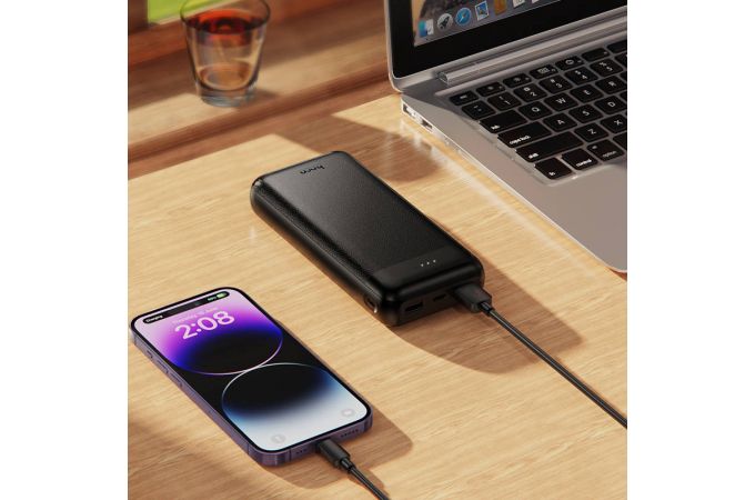 Универсальный дополнительный аккумулятор Power Bank HOCO J153A Stability (20000mAh) 「Без ограничений」(черный)