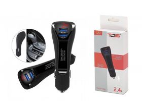 Автомобильное зарядное устройство АЗУ 2USB TDS TS-CAU35 (5В,2400mA) (черный)