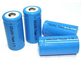 Аккумулятор Li-Ion 16340 ICR16340 700mAh 3.7V 7.4Wh