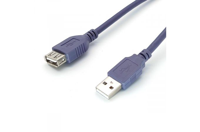 Кабель USB 2.0 удлинитель (штекер-гнездо) Орбита OT-PCC27 (УПАКОВКА 15шт) 5м (синий)