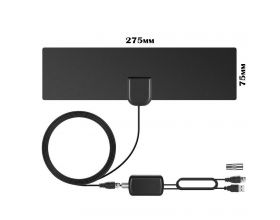 Антенна ТВ комнатная с усилителем Орбита OT-ANT10 (USB)