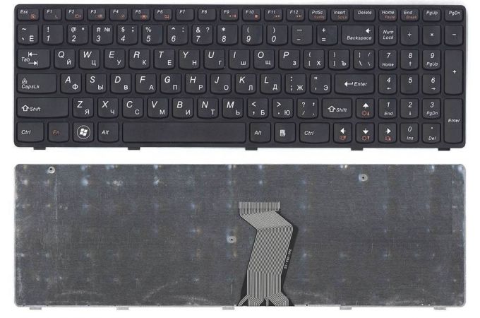Клавиатура для ноутбука Lenovo IdeaPad G580, G585, G780, Z580, Z580A, Z585, Z780, V580 черная