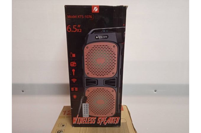 Портативная беспроводная колонка KTS-1076 (черный) (УЦЕНКА! ПОСЛЕ РЕМОНТА)