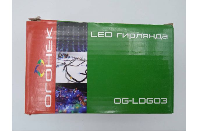 Гирлянда LED Огонек OG-LDG03 (100 ламп) (УЦЕНКА! ПОСЛЕ РЕМОНТА)