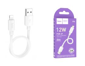 Кабель USB - Lightning HOCO X96, 2,4A (белый) 0.25м