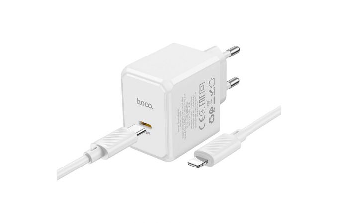 Сетевое зарядное устройство USB-C + кабель Lightning - Type-C HOCO CS13A charger PD20W  (черный)