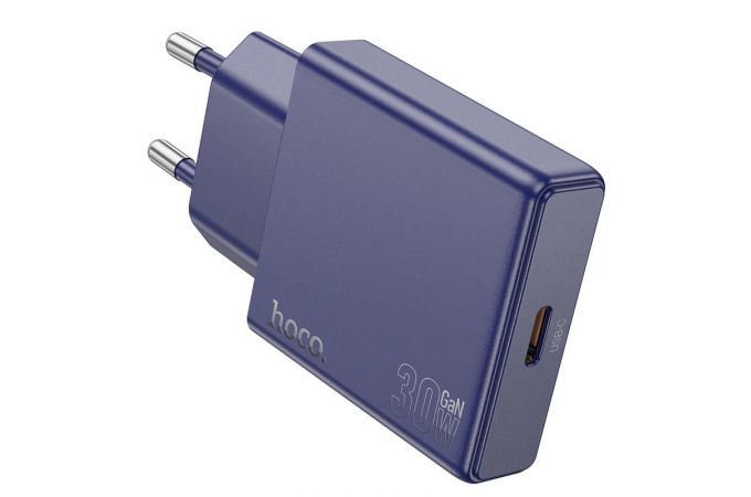 Сетевое зарядное устройство USB-C HOCO N44 PD 30W (титановый синий)