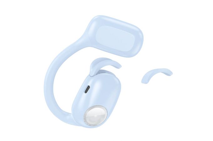 Наушники вакуумные беспроводные HOCO EA3 Talent open true wireless BT headset (светло синий)