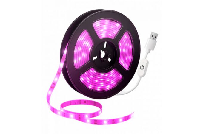 Фито-лента USB Огонек OG-LDL38 Розовая (3м, IP65)